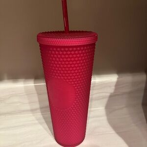 Starbucks Vibrant Pink Textured Tumbler